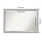 Beveled Bathroom Wall Mirror, Vista Brushed Nickel Narrow Frame